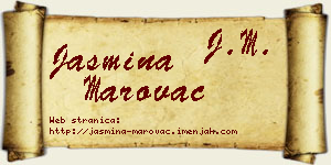 Jasmina Marovac vizit kartica
